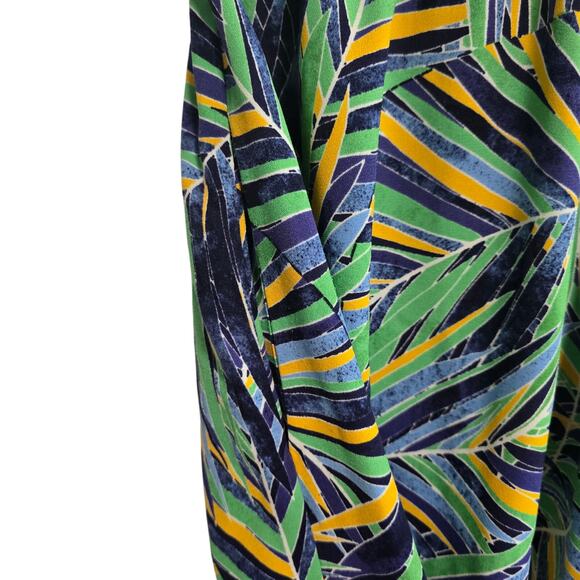 Halogen Tropical Short Sleeve Surplice Pockets Elastic Waist Size XS - Picture 4 of 7